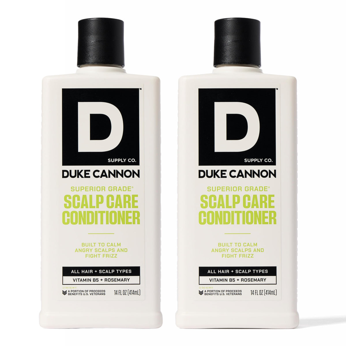 Duke Cannon scalp care conditioner bottle front view for hydrated hair