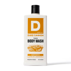 Duke Cannon Scent Seeker High Country bottle evokes pine and musk, rugged outdoors vibe.