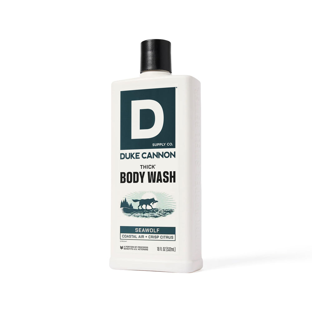 Duke Cannon Seawolf masculine fragrance conveys a confident shower experience