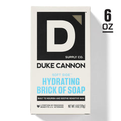 Duke Cannon Soft Side soap lather close-up with rich foam