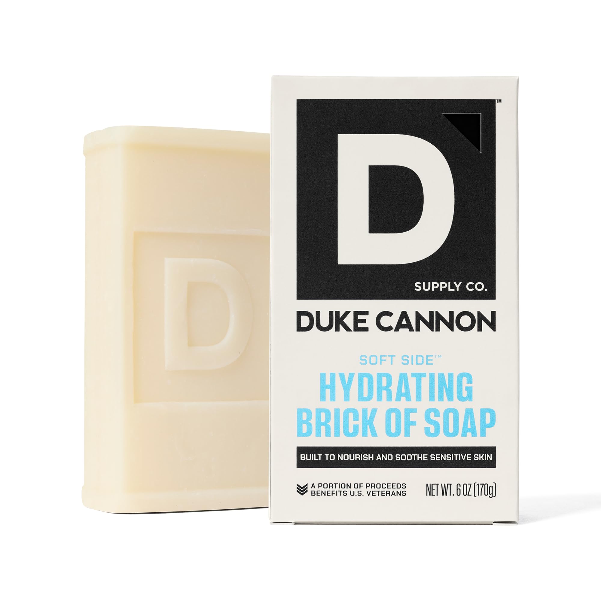 Duke Cannon soap with oat extract for gentle irritation relief visuals