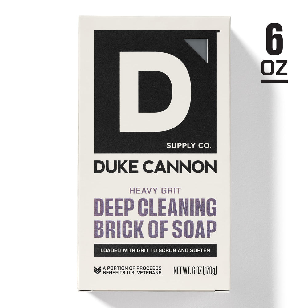 Duke Cannon Sulfate-free formula bar cleanses gently.