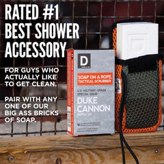 Duke Cannon Tactical Scrubber coarse mesh for heavy scrubbing
