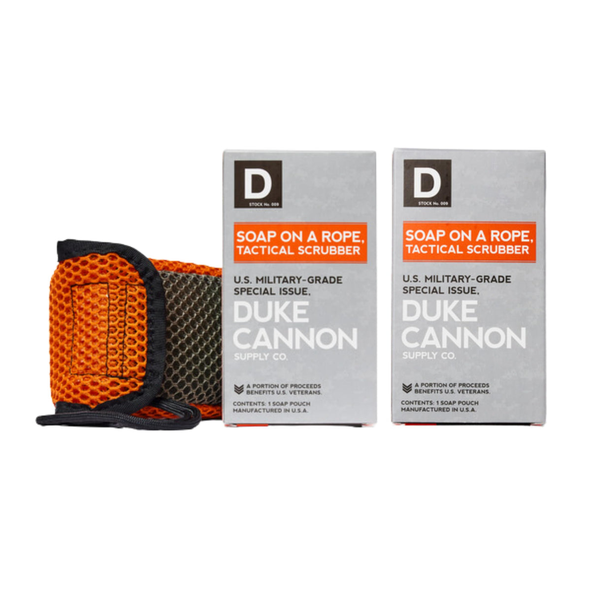 Duke Cannon Tactical Scrubber dual-mesh design enabling thorough cleaning