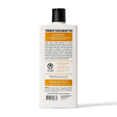 Duke Cannon Thick Body Wash foam demonstrates rich lather for effective cleansing.