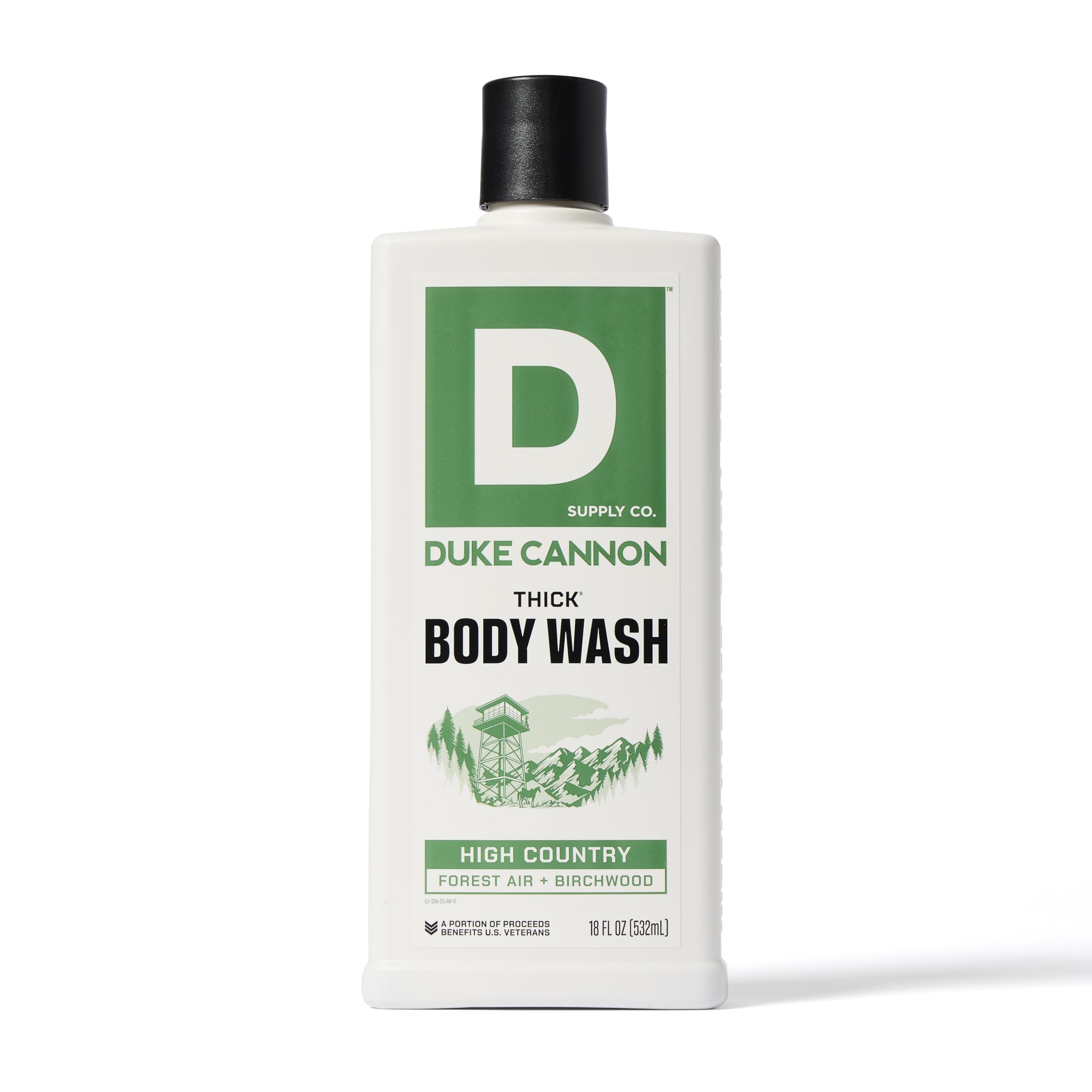 Duke Cannon THICK Body Wash produces rich foam for a thorough wash.
