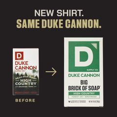 Duke Cannon THICK Body Wash with high viscosity in a pump bottle for a robust cleanse.