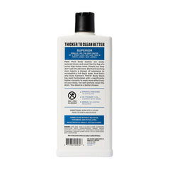 Duke Cannon THICK Superior bottle with fresh greens for daily refresh.