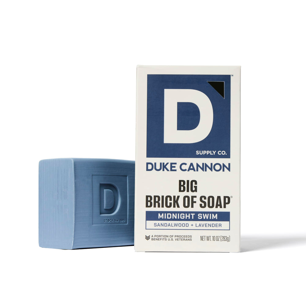 Duke Cannon Three-pack Big Brick Soap showcases triple-milled formula for quality lather.