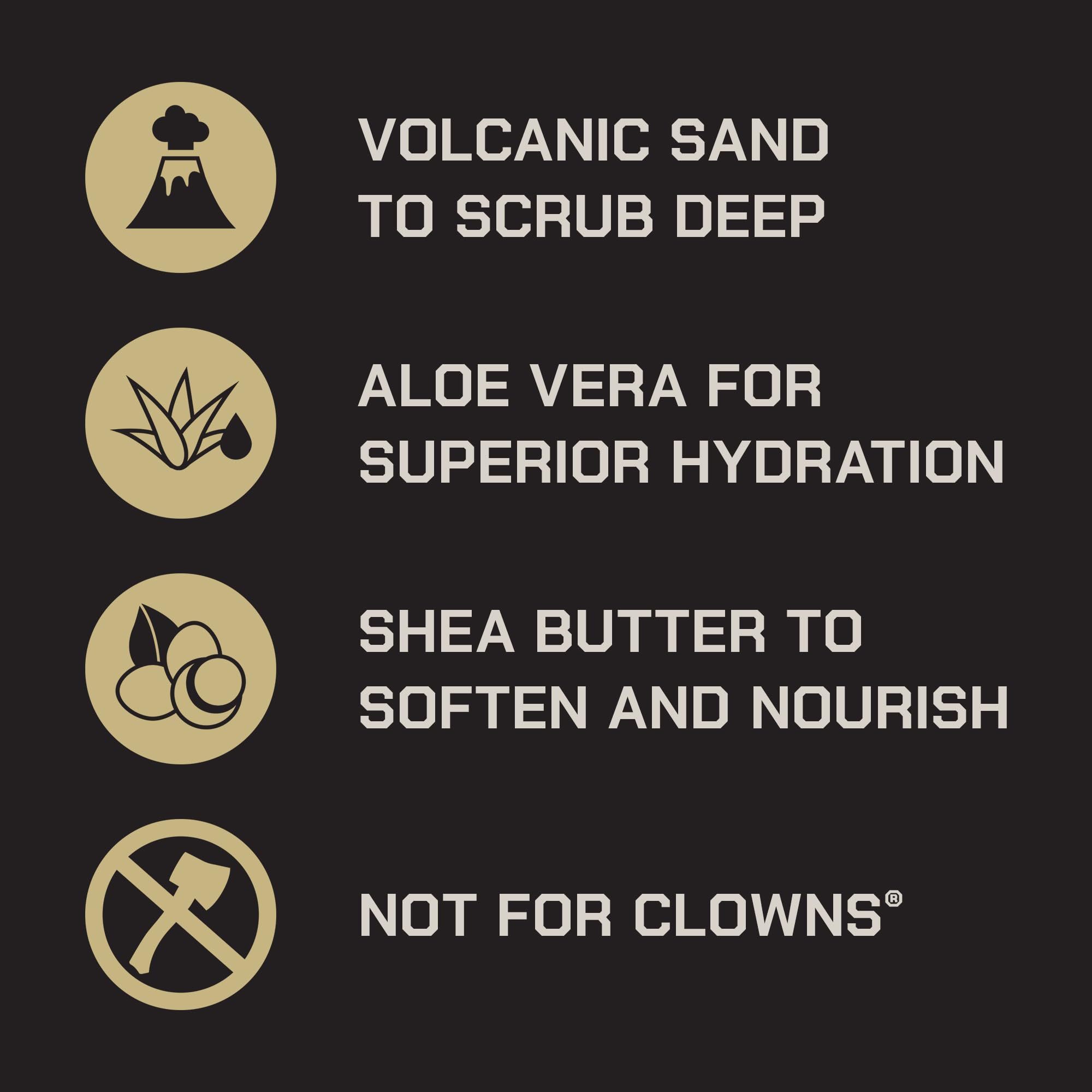 Duke Cannon Volcanic Sand exfoliation bar for smoother skin.