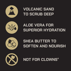 Duke Cannon Volcanic Sand exfoliation bar for smoother skin.