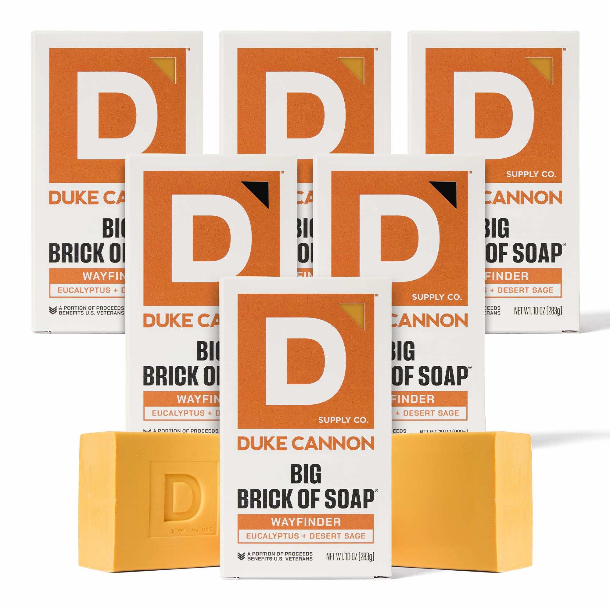 Duke Cannon Wayfinder bar soap bundle 10oz close-up shows large rugged bars for daily refreshing cleanse