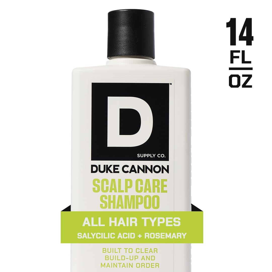 Duke Cannon wheat protein strengthens hair for a fuller look.