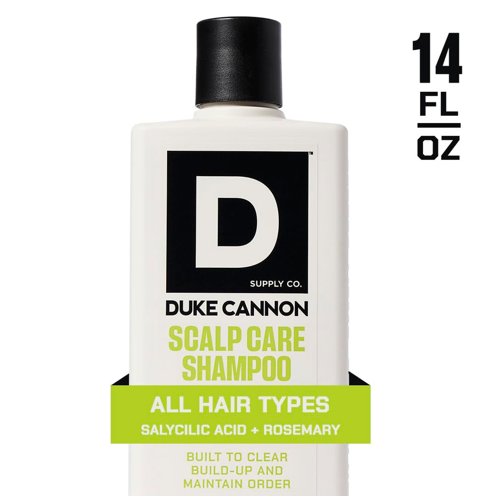 Duke Cannon wheat protein strengthens hair for a fuller look.