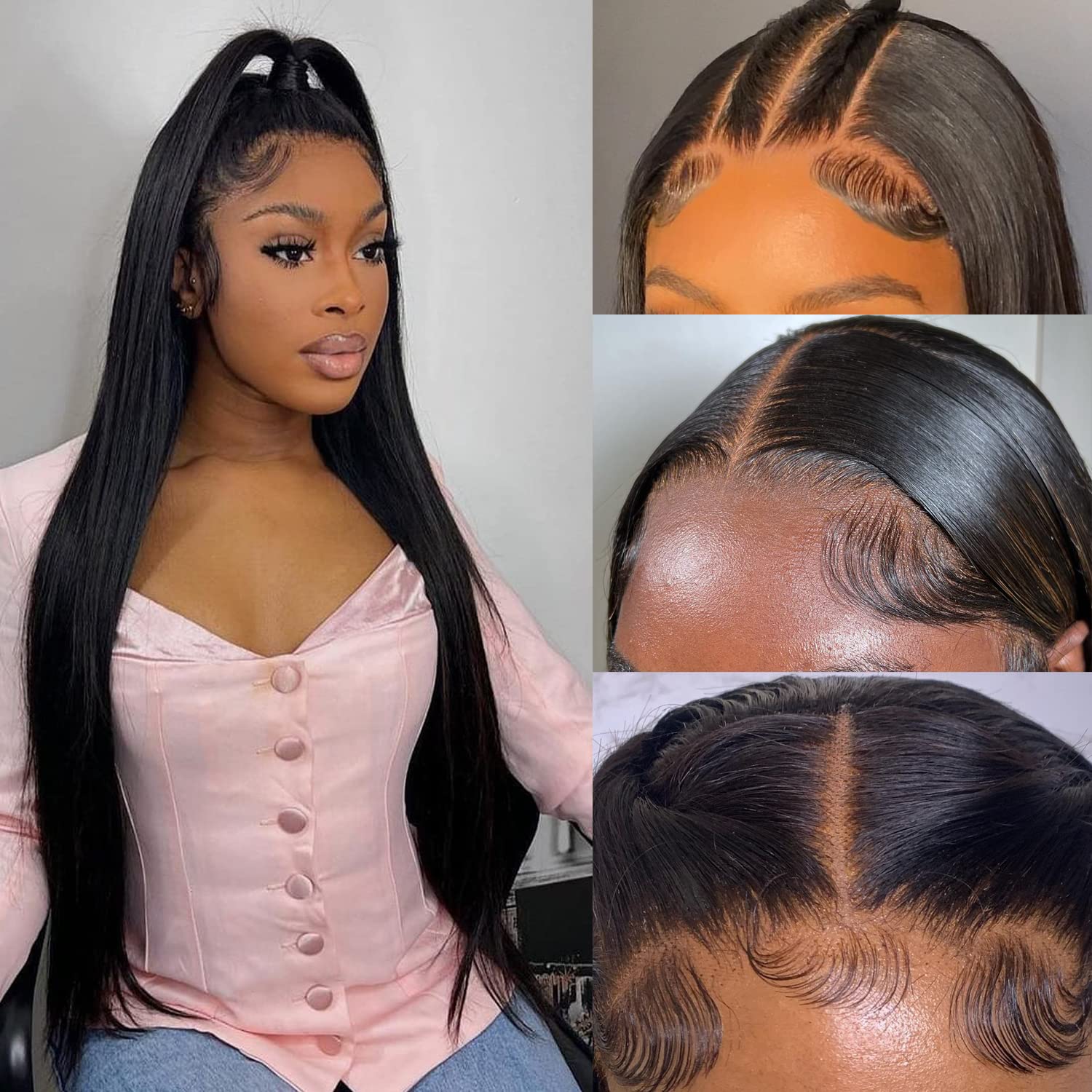 DULOVE virgin Brazilian human hair wig ready for dye or color treatment.
