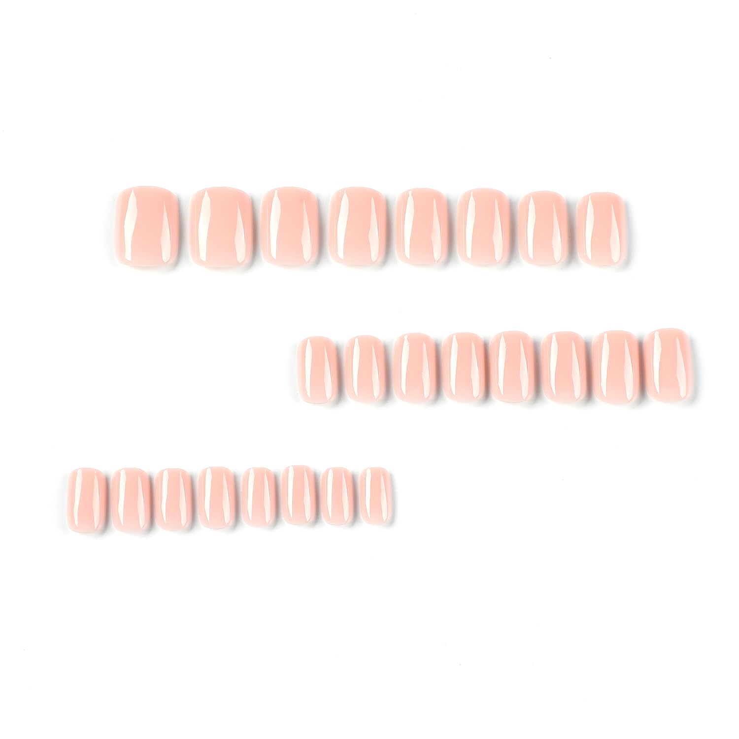 Dulyork short square nails designed to fit natural nail curvature for a seamless look.