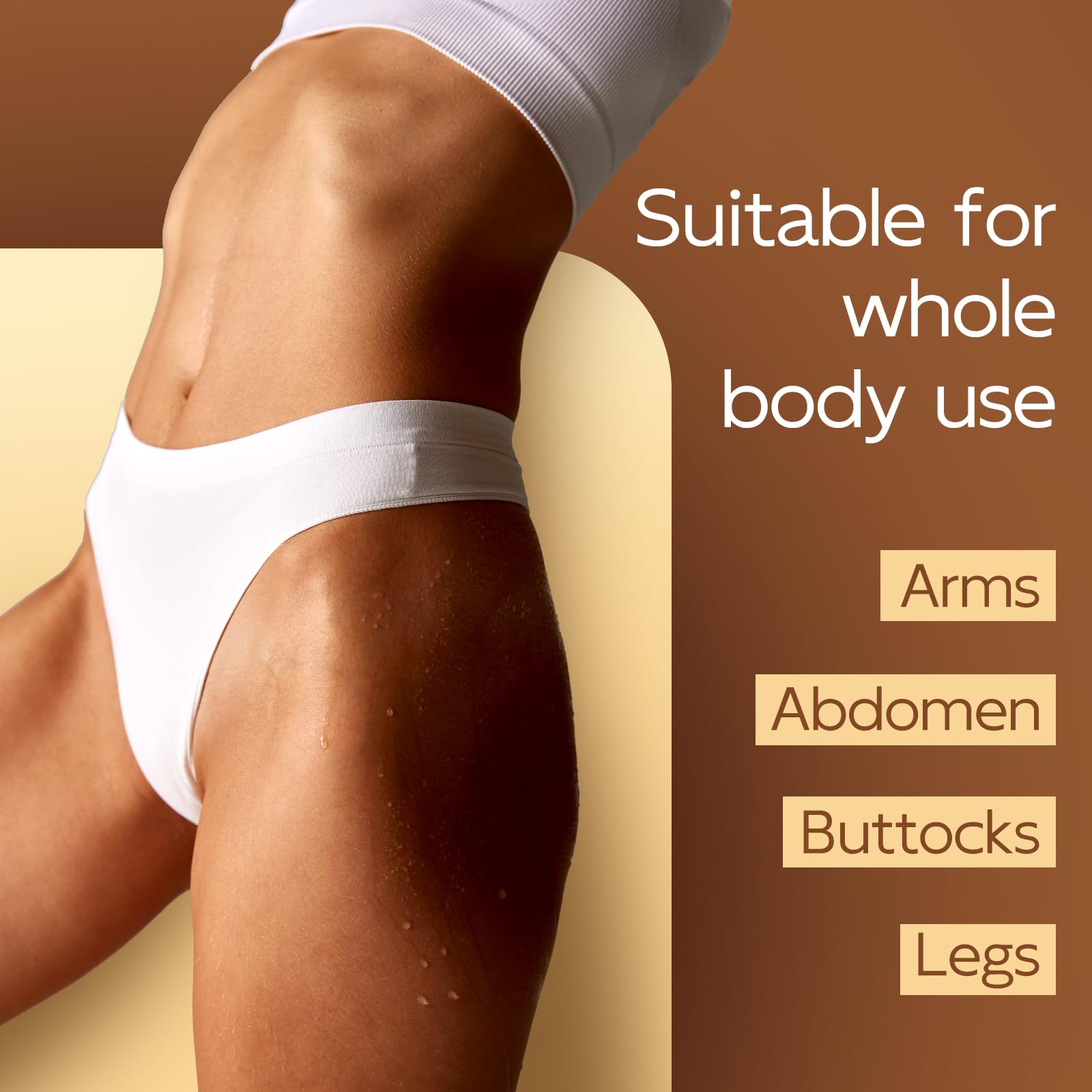 Dumie firming oil provides a lightweight, non-greasy body care routine.