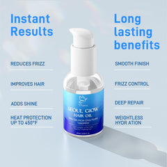 Dumie Salmon DNA PDRN Hair Oil gloss finish on styled strands