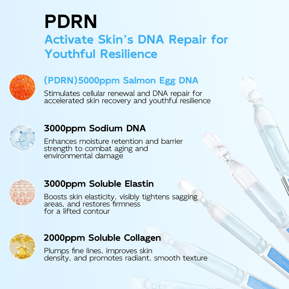 Dumie Salmon DNA PDRN serum ingredients close-up highlighting Hyaluronic Acids and Niacinamide