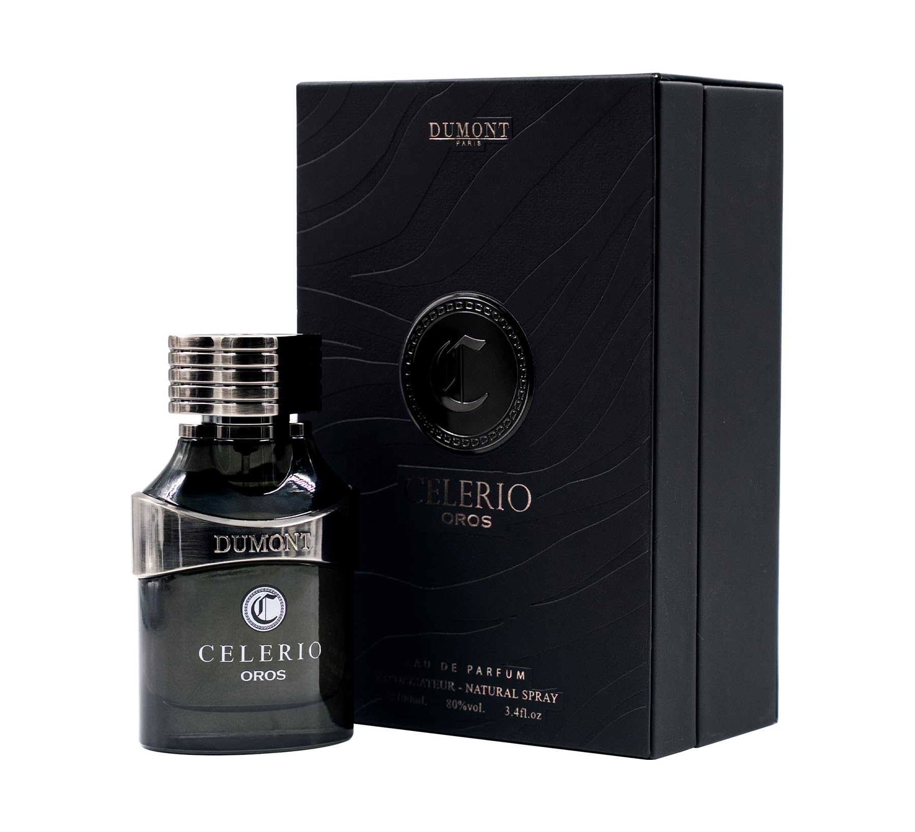 Dumont Celerio Oros bottle in black for premium daily wear
