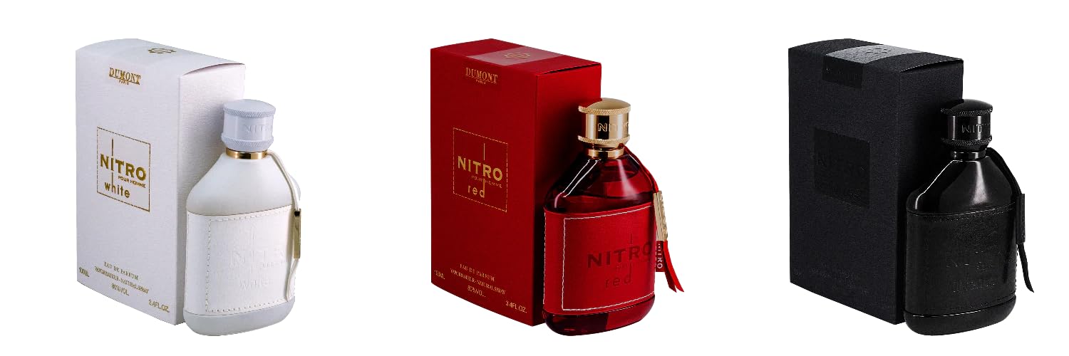 Dumont Nitro Intense bottle—bold, lasting fragrance for evening occasions
