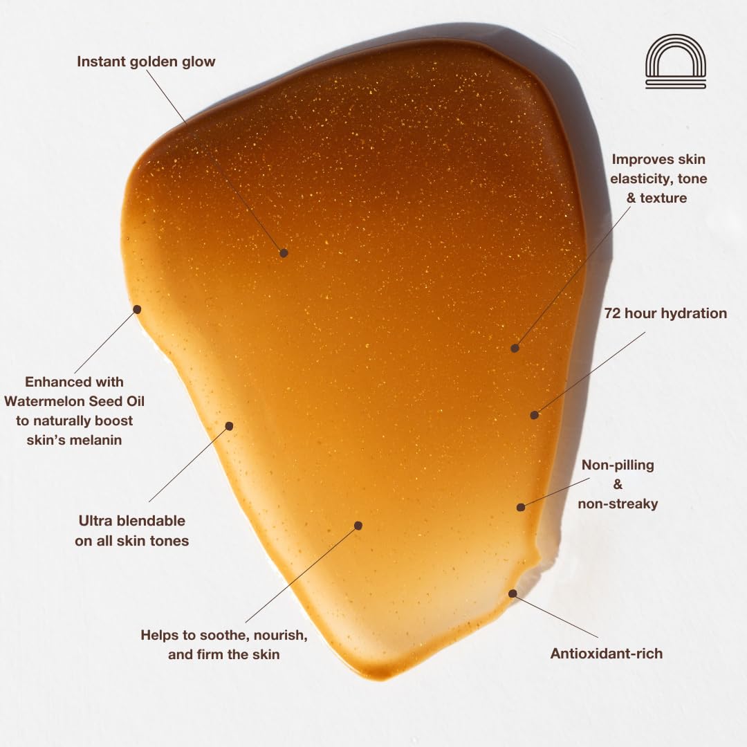 Close-up of The Golden Guard tinted gel providing a natural glow on skin