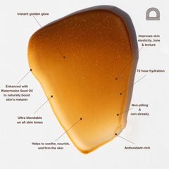 Close-up of The Golden Guard tinted gel providing a natural glow on skin