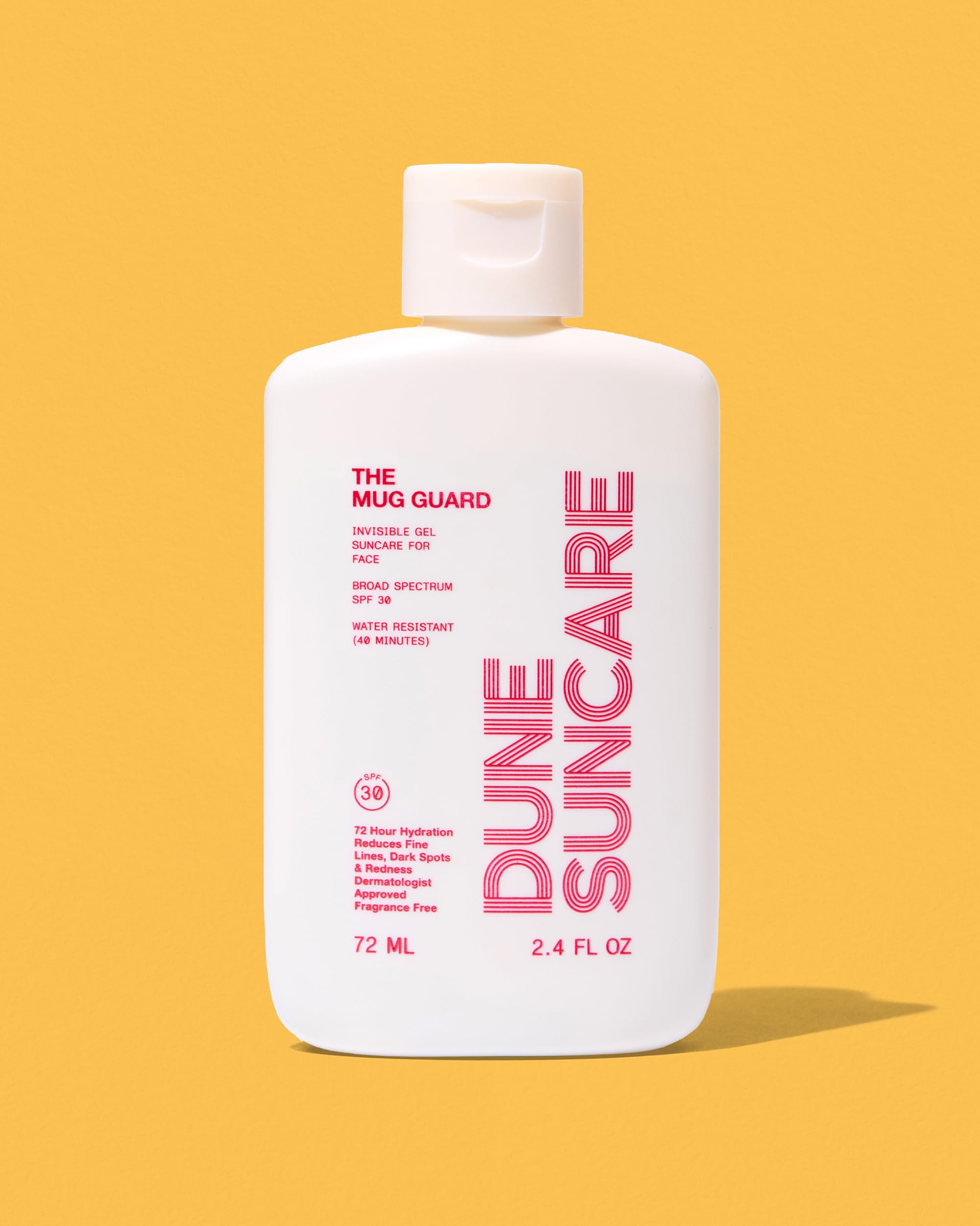 DUNE SUNCARE Mug Guard USA-made packaging badge