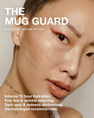 DUNE SUNCARE Mug Guard in water scene demonstrates 40-minute resistance