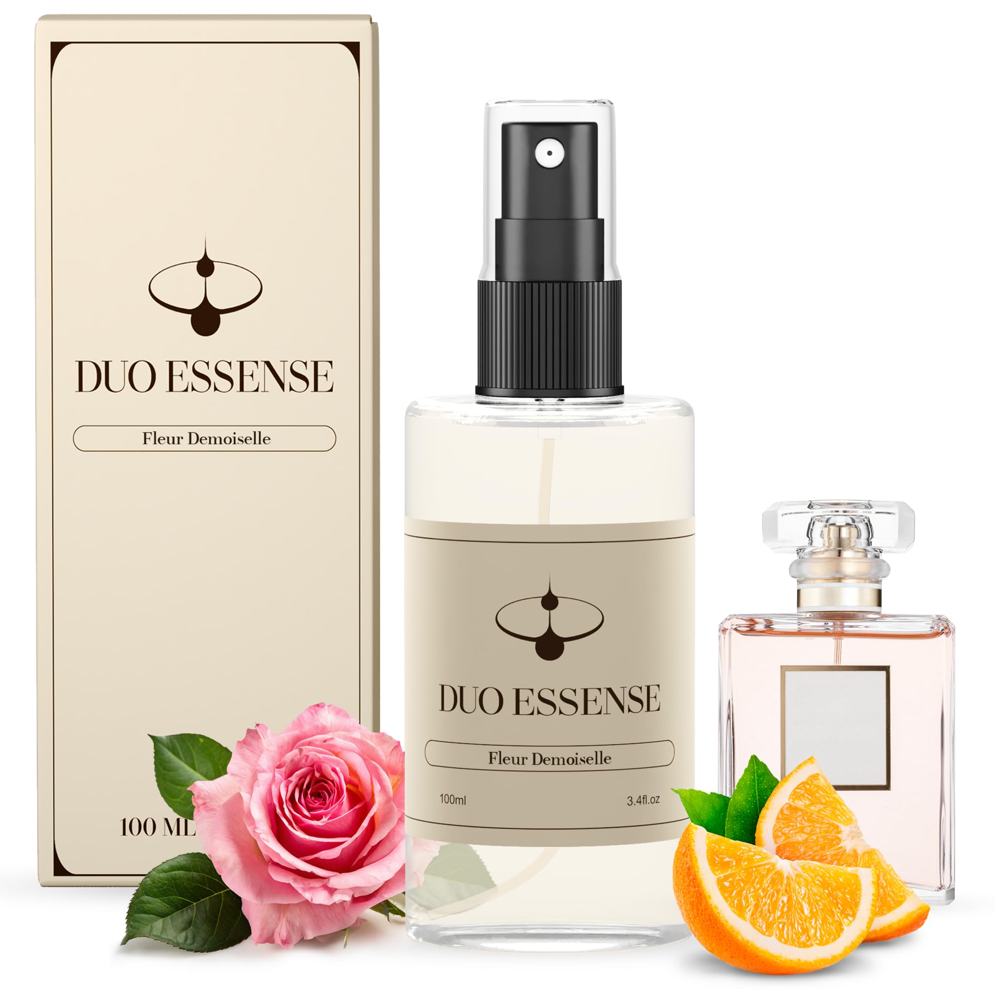Duo Essense Mademoiselle Fleur Demoiselle bottle long-lasting aroma.