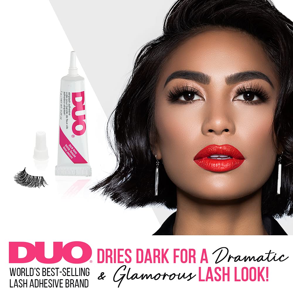 DUO eyelash glue dark tone dries black to blend lashes