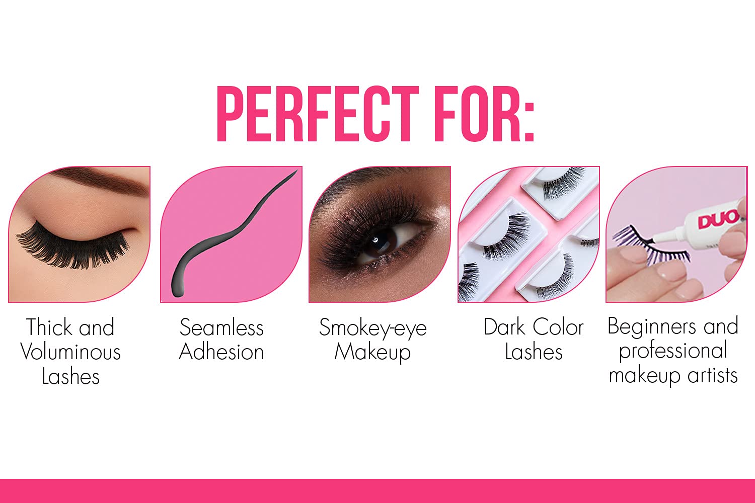 DUO eyelash glue dark tone provides long-wear hold