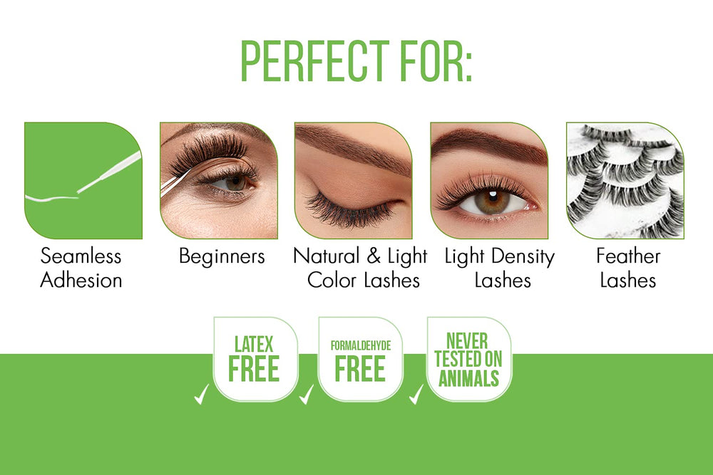 Long-lasting DUO adhesive for secure false lashes through the day