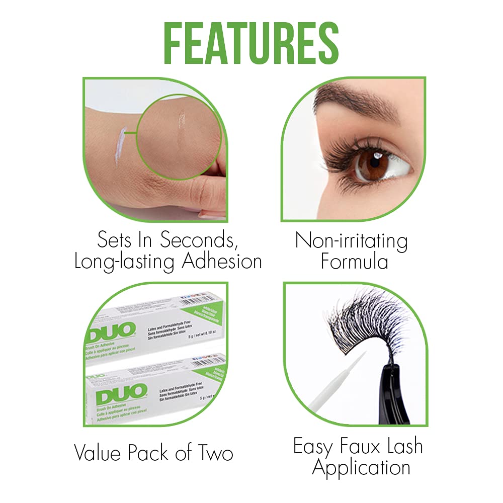 DUO two-pack lash glue provides reliable backup for lashes