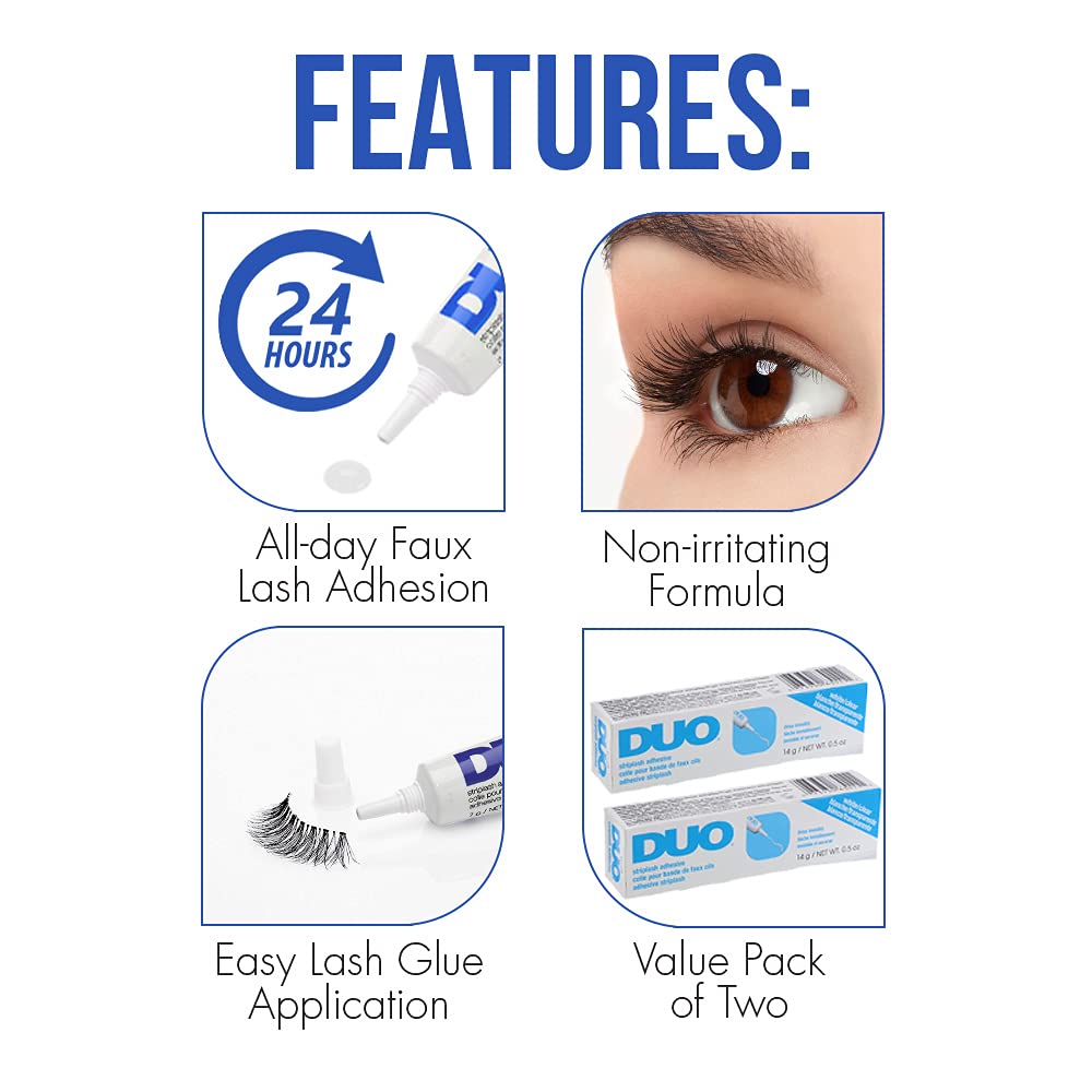 DUO waterproof lash adhesive in action with durable hold