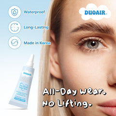 DUOAIR Eyelash Adhesive precision nozzle enables precise lash line placement.