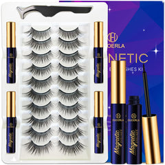 DEL DUOERLA magnetic eyelashes natural look close-up for subtle daily enhancement.