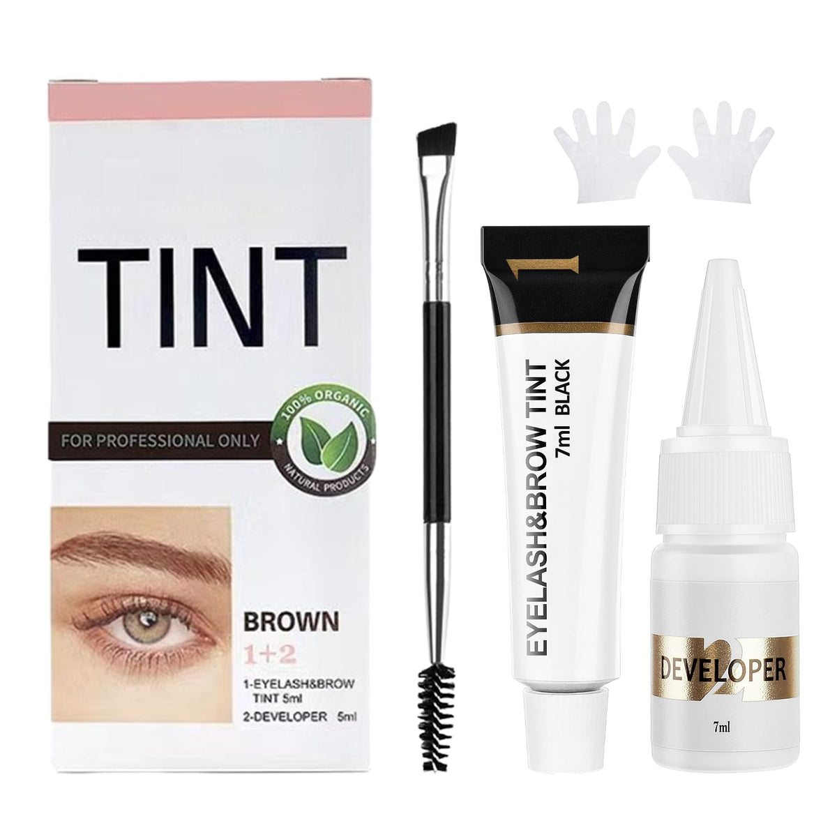 Duoffanny Lash Color Kit packaging for home use, showing the 2-in-1 tint set