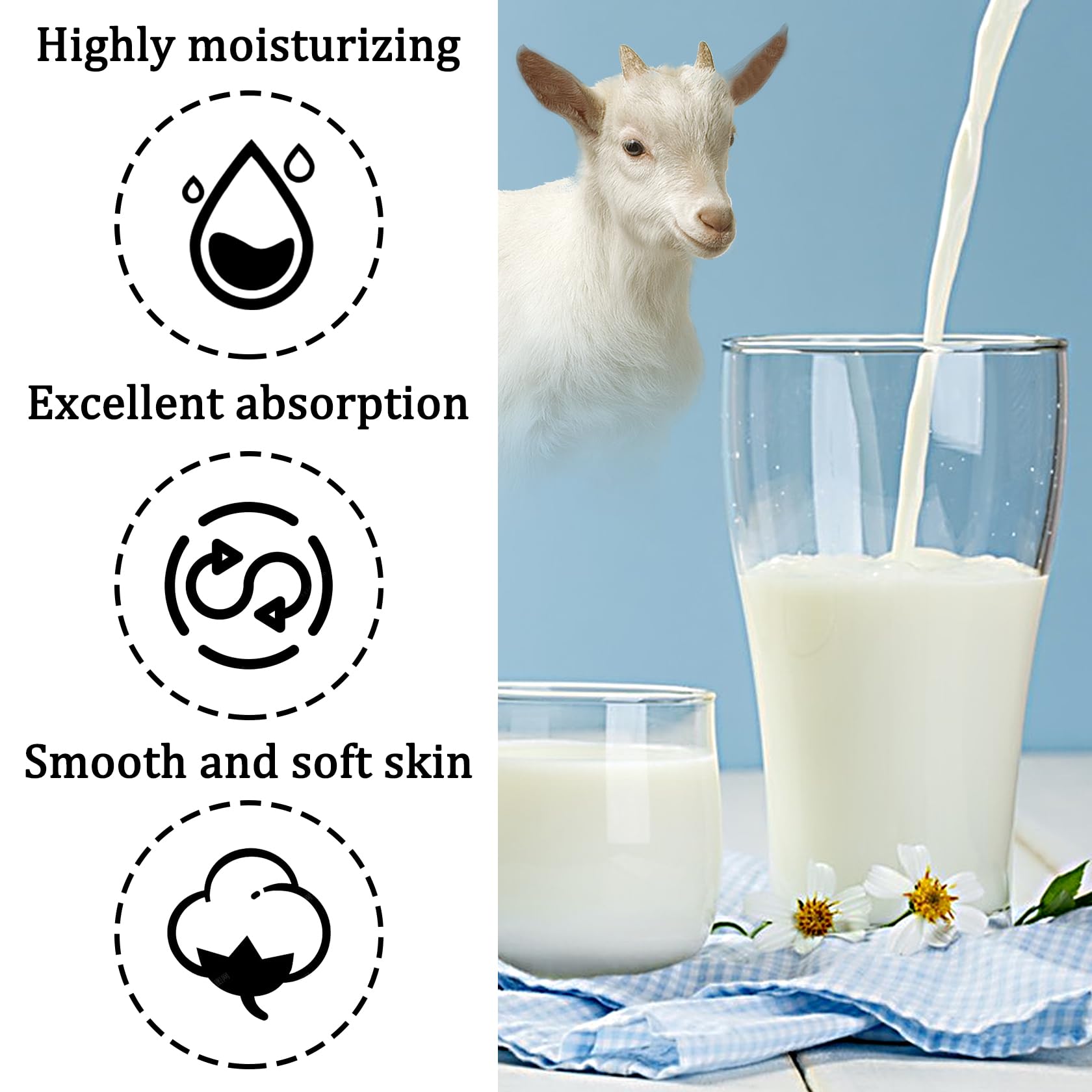 DuoZeng Goat Milk Body Wash foam spreads evenly during application.