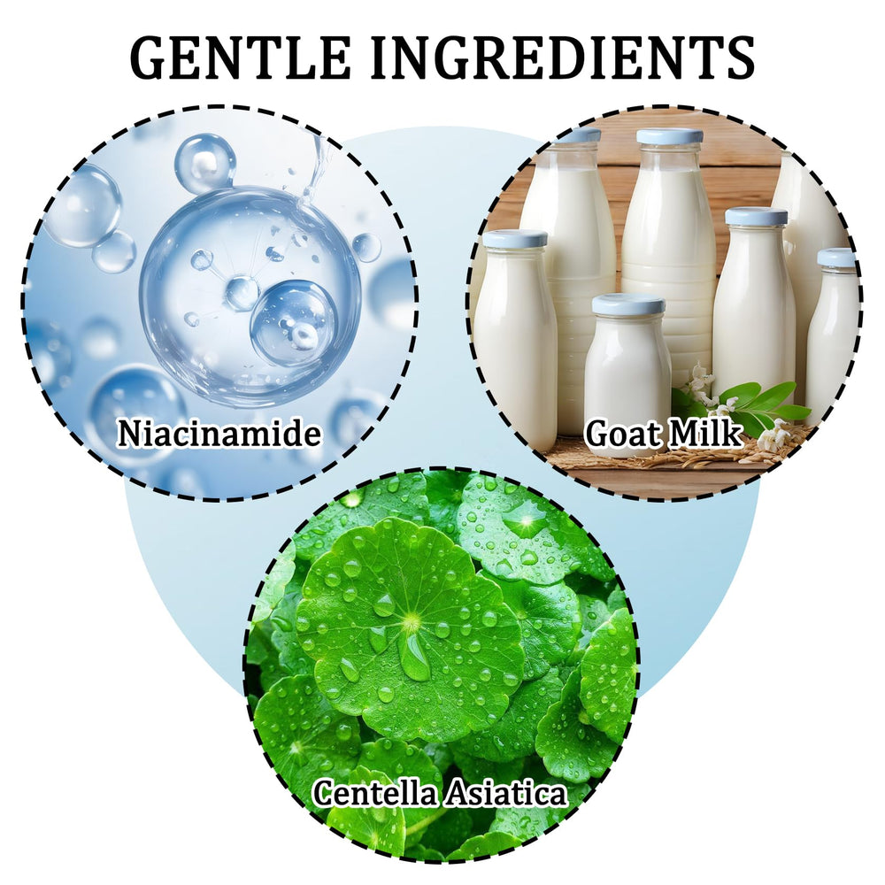DuoZeng Goat Milk Body Wash moisturizing formula nourishes skin after shower.
