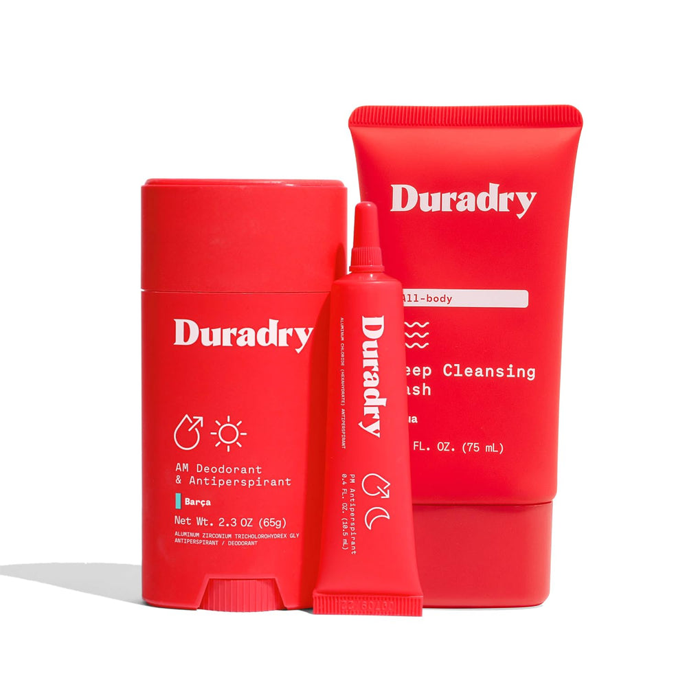 Duradry Barca antiperspirant stick in action provides long-lasting underarm protection