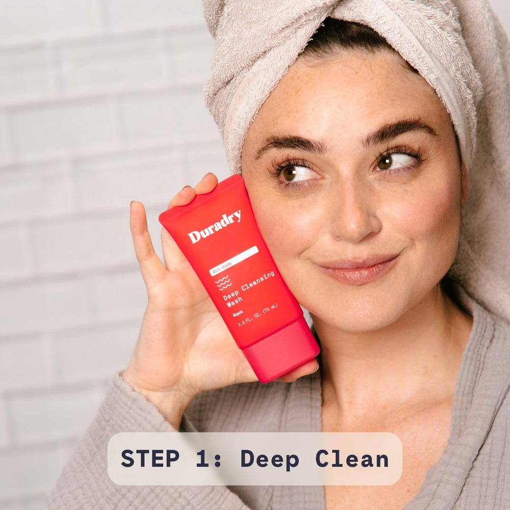 Duradry Barca deodorizing body wash creates a refreshing lather and clean feel