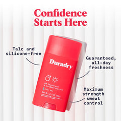 Duradry clean formula with 90% natural ingredients for gentle protection.
