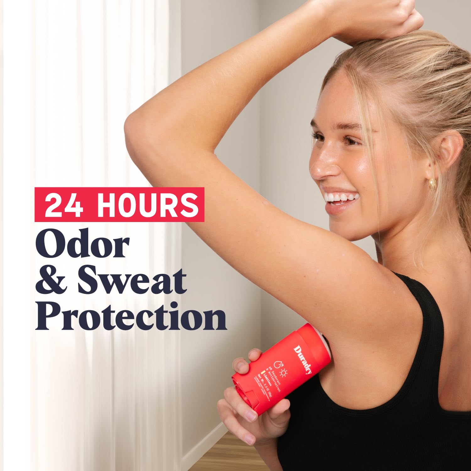 Duradry creamy yet ultra-dry texture feels smooth and comfortable.