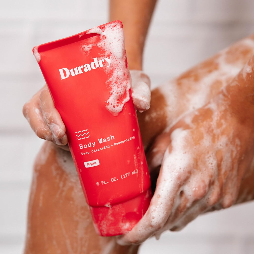 Duradry 6 oz packaging on shelf indicating convenient daily use