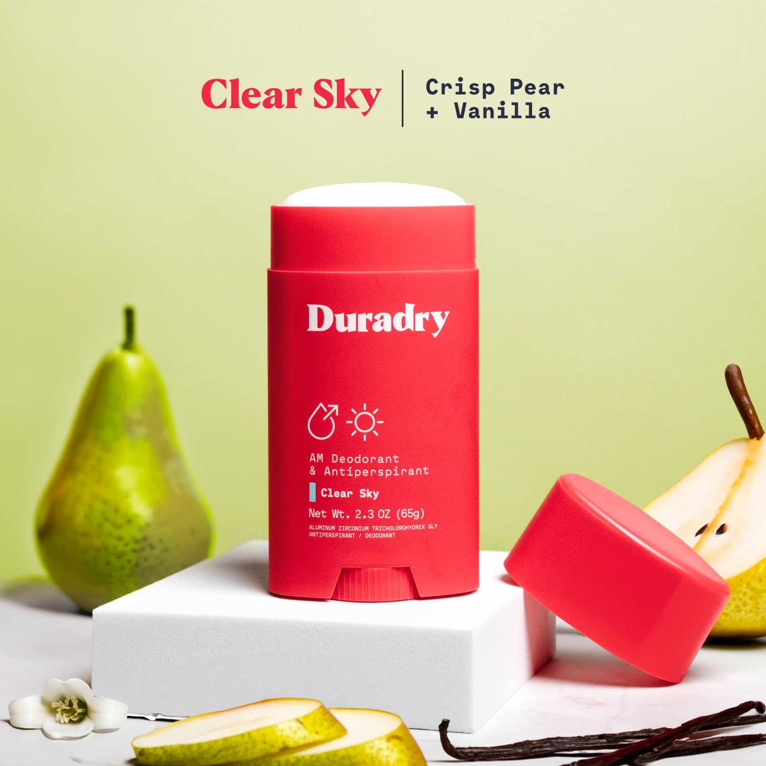 Duradry dermatologist endorsement seal suggests trusted product guidance.