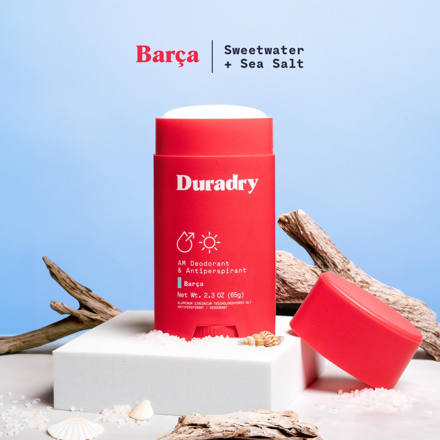 Duradry natural ingredients 90 percent label signals clean, skin-friendly protection.