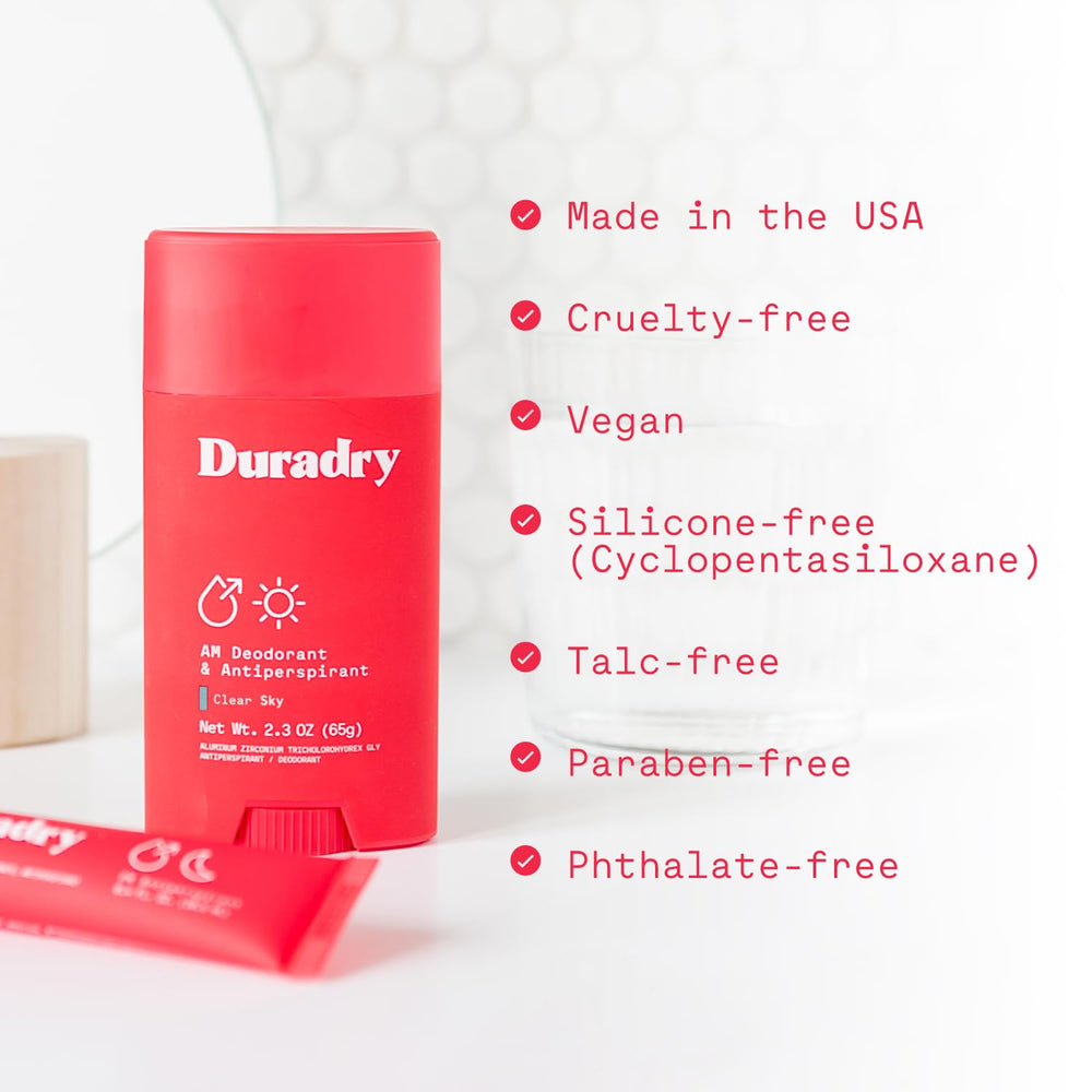 Duradry Crisp Pear and Vanilla scent for refreshing daily use.