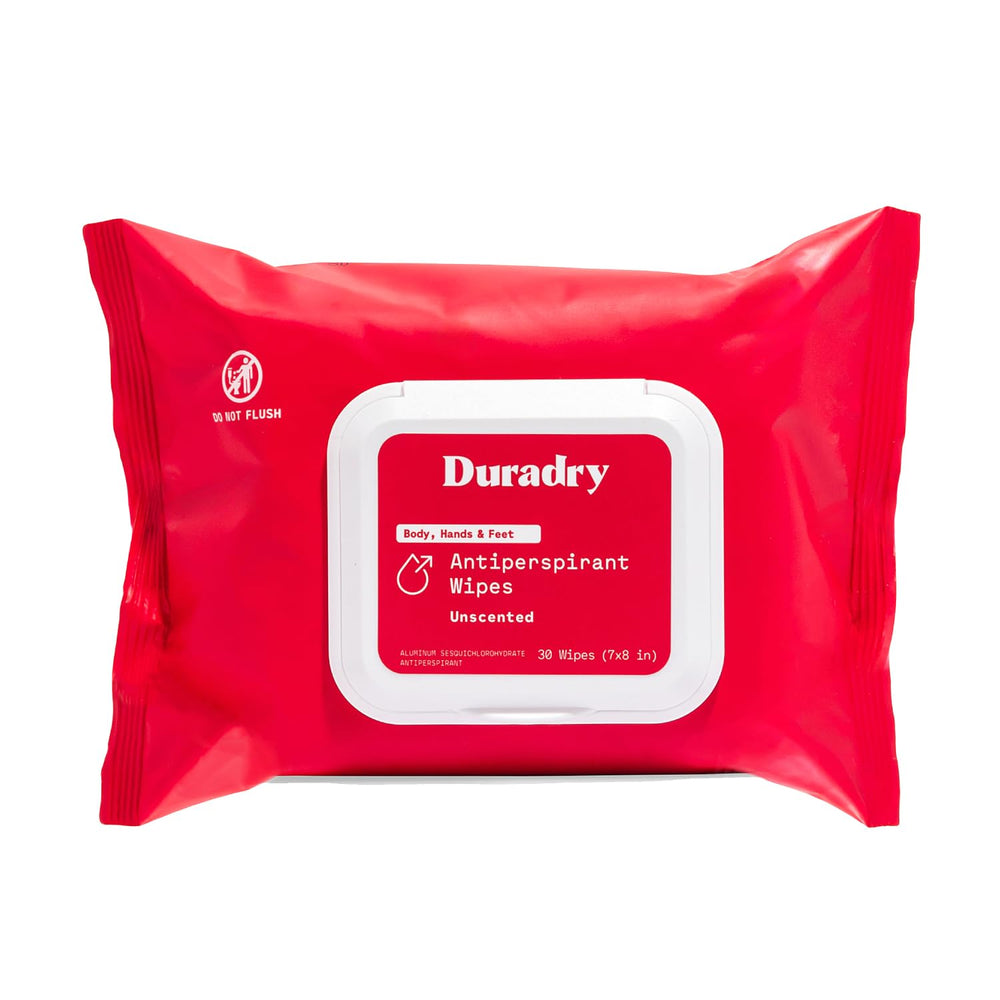 Duradry Whole Body Wipes pack front view for on-the-go use