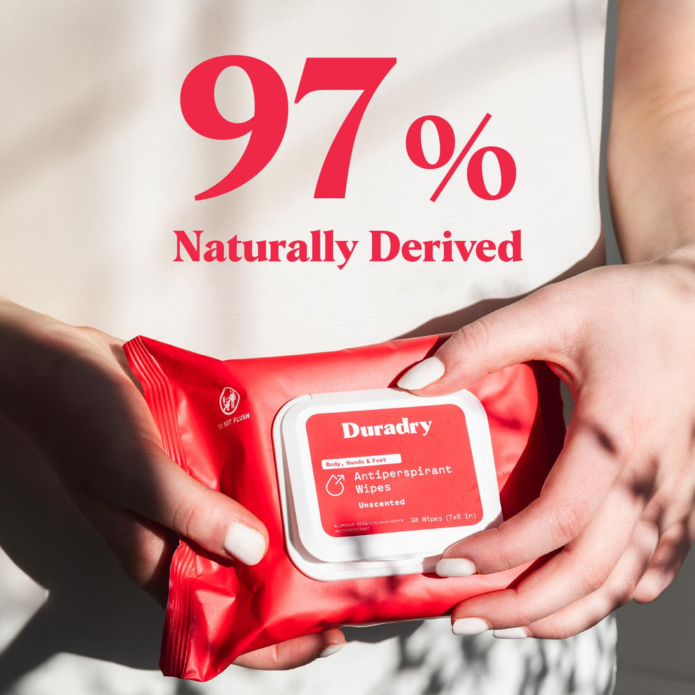 Duradry vegan formula with dermatologist-inspired care.